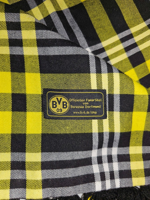 BVB Borussia Dortmund Schal „Kariert“ Schwarz/Gelb Neu mit Etikett