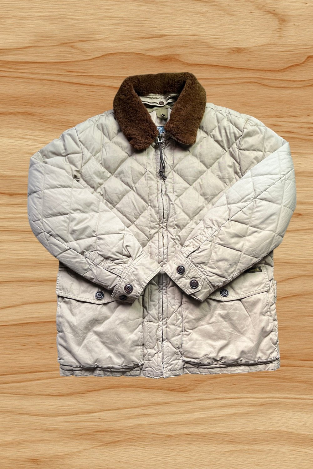 Polo Ralph Lauren Steppjacke Beige Gr. M – Vintage RLX Modell