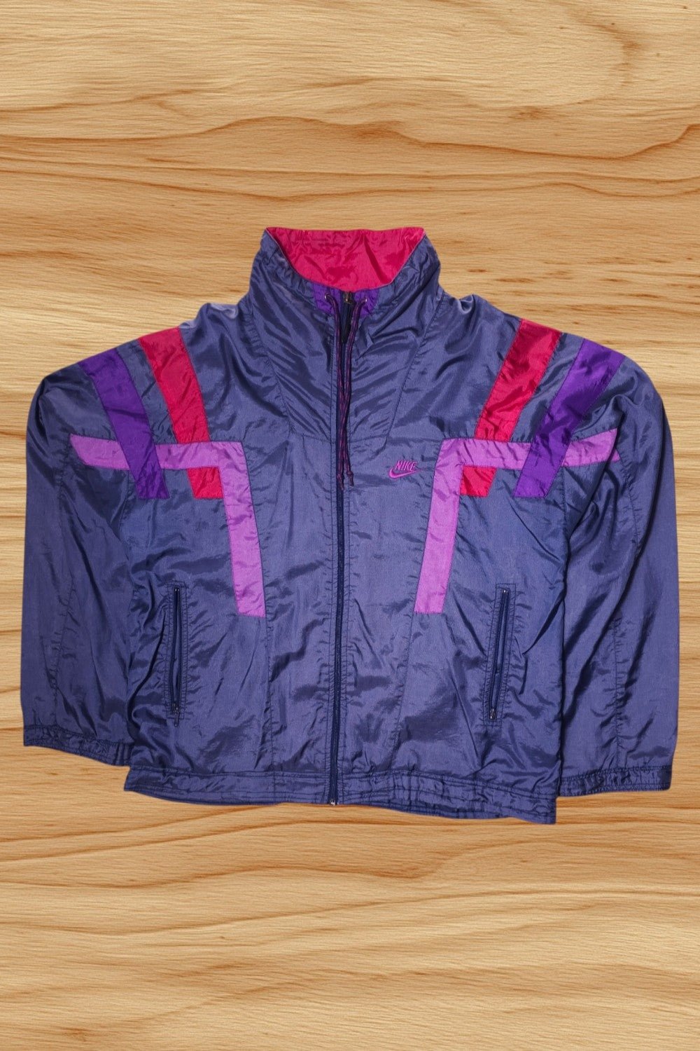 Nike Vintage 80s/90s Windbreaker Grau Multicolor Gr. M